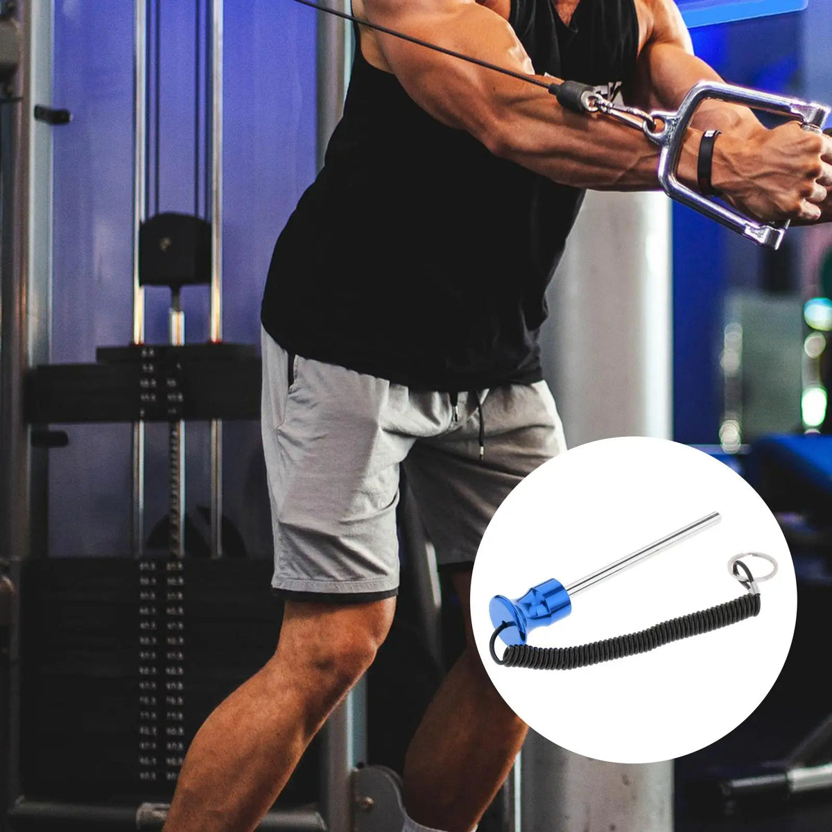 Magnetic Weight Stack Pin with Pull Rope Selector Key Strength Training Gym Equipment Exercise Replacement Parts Accessories