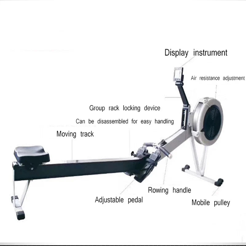 Wind Resistant Rowing Machine, Commercial Home Rowing Machine, Gym, Commercial Foldable Wind Resistant Rowing Machine