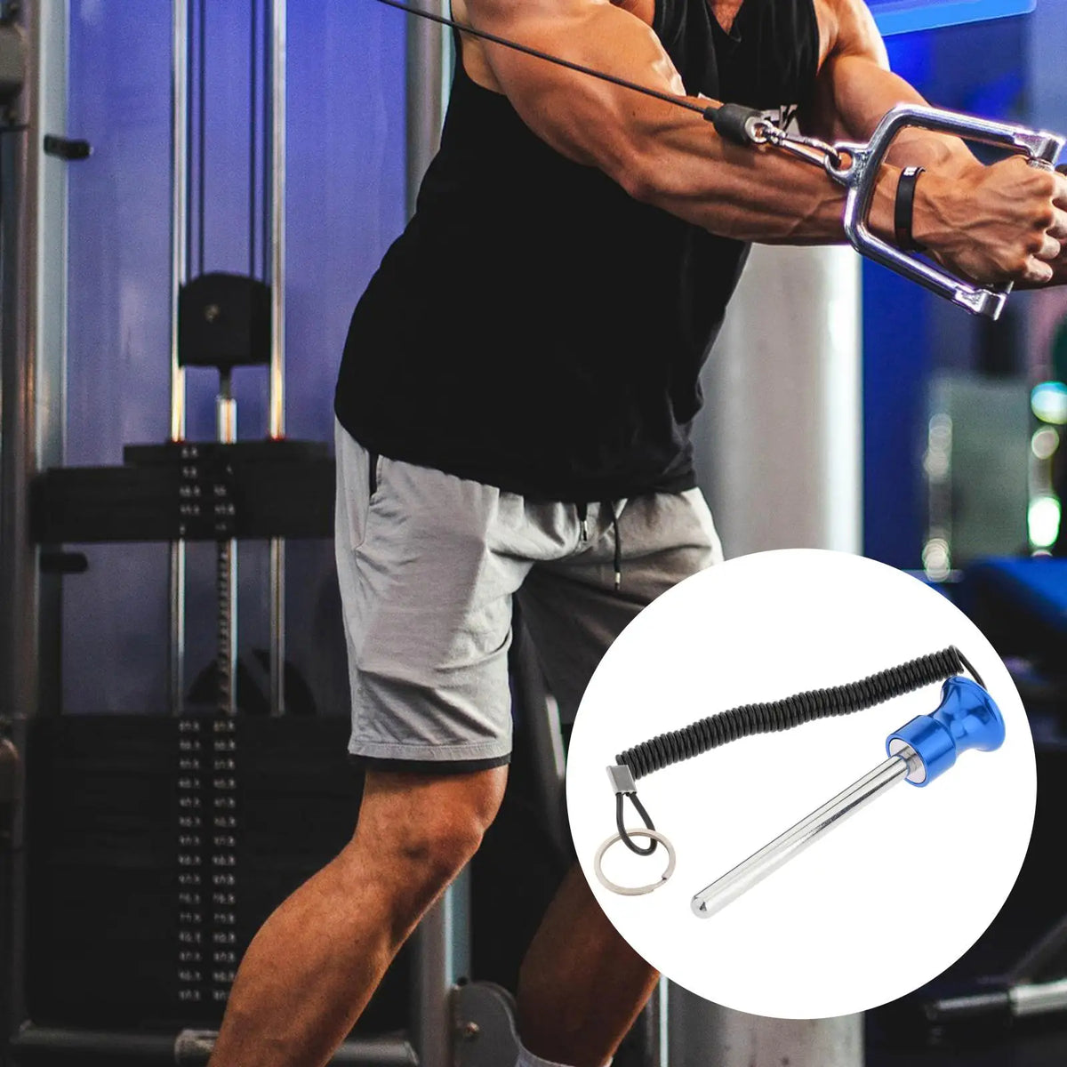 Magnetic Weight Stack Pin with Pull Rope Selector Key Strength Training Gym Equipment Exercise Replacement Parts Accessories