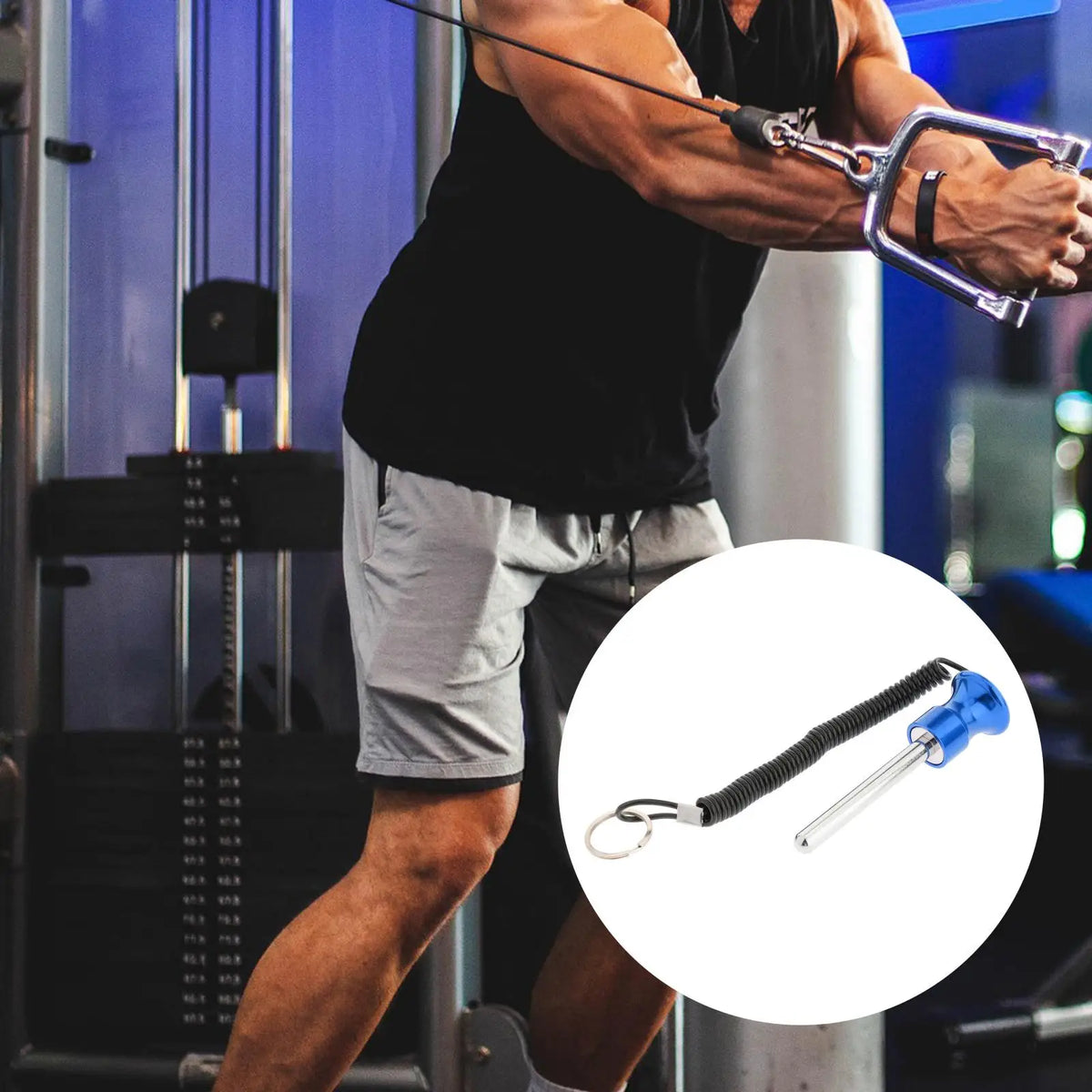 Magnetic Weight Stack Pin with Pull Rope Selector Key Strength Training Gym Equipment Exercise Replacement Parts Accessories