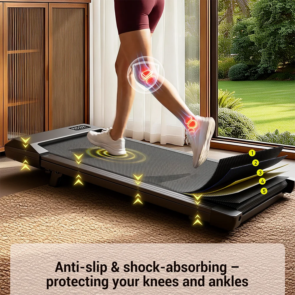 2in1 Walking Pad Mini Treadmill Portable for Home&Office Under Desk LCD Screen Max 300lbs Quiet Treadmills Exercise Machine