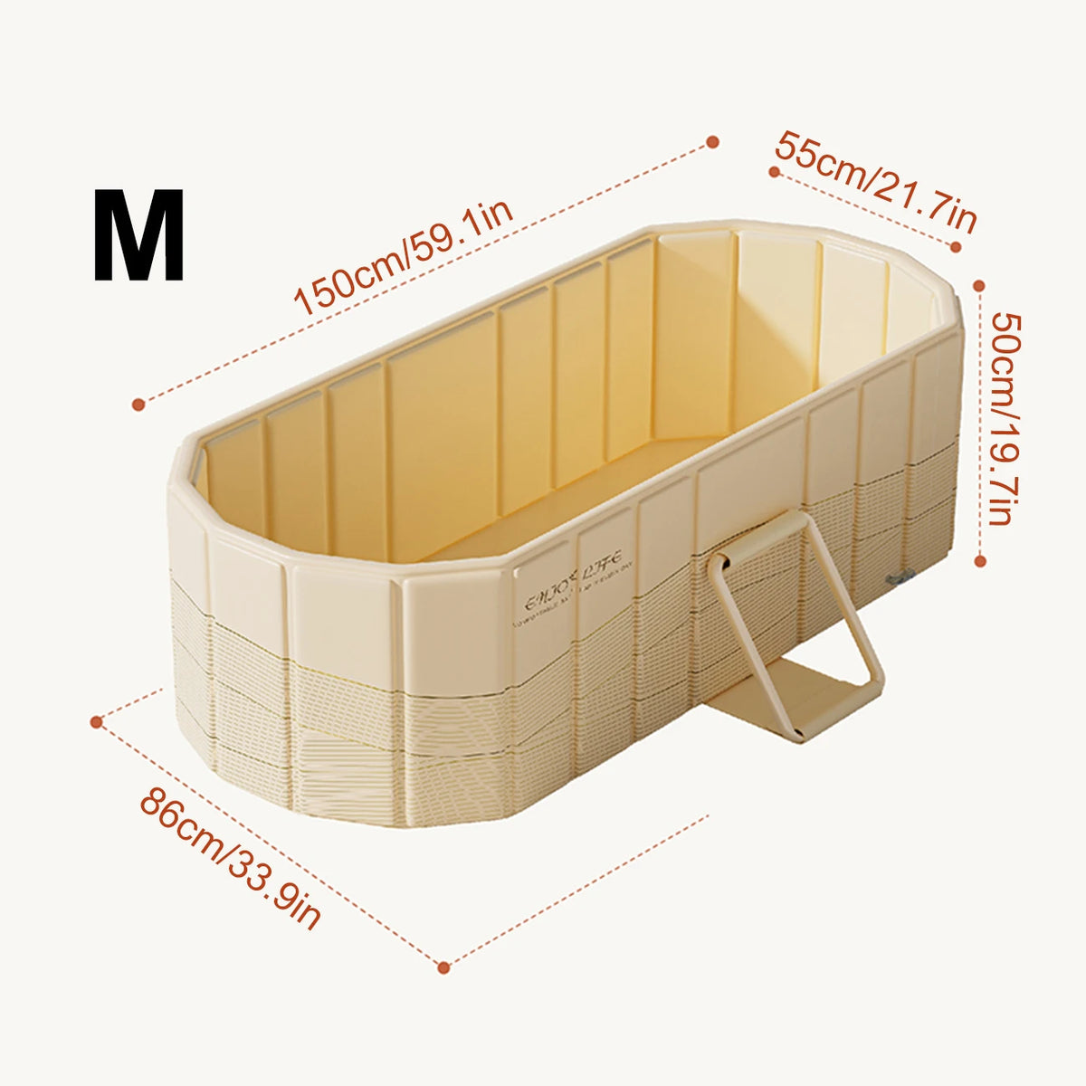 1PC large foldable non inflatable bathtub, portable bathtub, suitable for indoor and home courtyard bathtubs