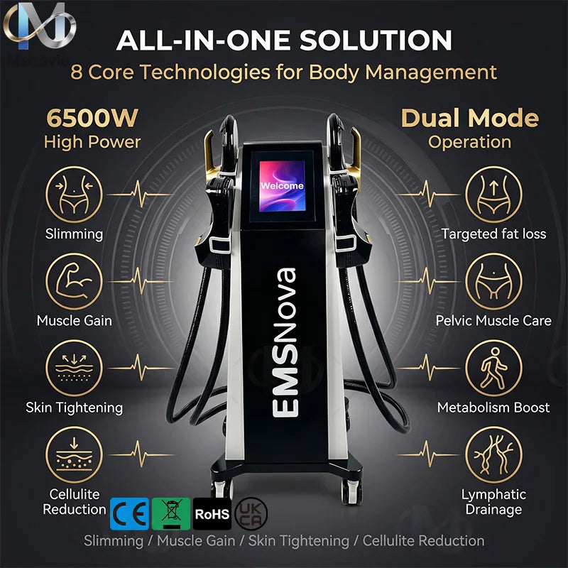 EMSnova NEO RF EMS Body Machine 15 Electromagnetic Slimming Fat And Muscle Stimulation for Pelvic & Body - Non-Invasive Treatment