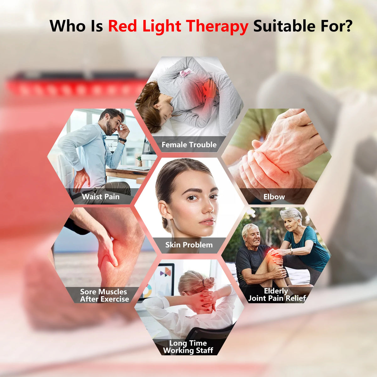 Astarexin Red Light Therapy Panel, 660nm & 850nm Dual-head Infrared LED Light Lamps for Full Body Use, Home Light Device for Face, Body & Daily Wellness