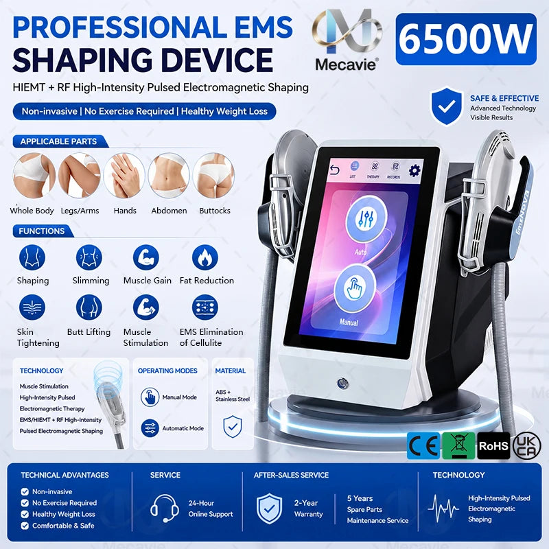 6500W HI-EMT NEO RF Professional Muscle Stimulation Fat Burning Body Slimming Device Emsnova15T Equipment For Salon Spa Use