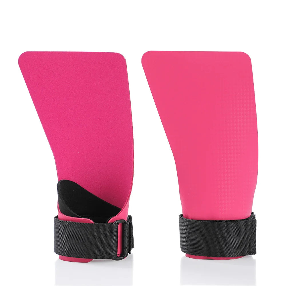 A Pair of Kevlar Rubber NO-hole Hand Grips for Crossfit Pull-ups Cross Training Gymnastics WODS Palm Protector
