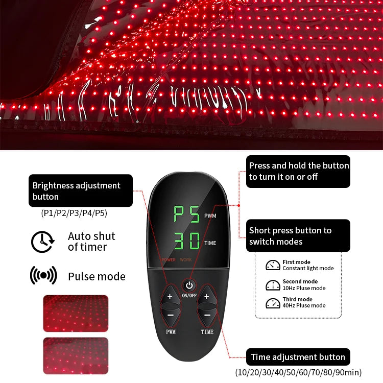 660Nm 850nm Infrared Pad Red Light Therapy Capsule Household Light Emitting Diode Red Infrared Sleeping Bag