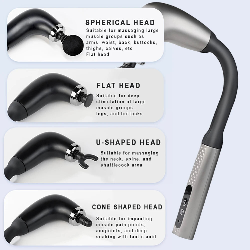 2025 New Smart Fascia Gun Electric Massager Massage Hammer Electric Fascia Gun Home Handheld Hammer Back
