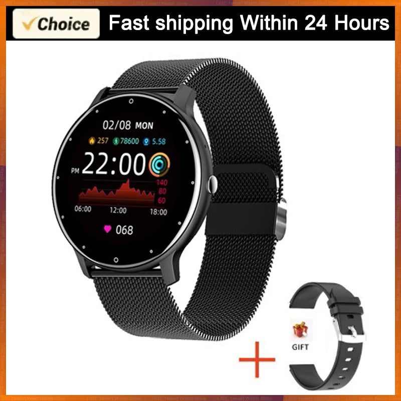 LIGE Waterproof Women Smart Band Watch Real-time Weather Forecast Men Watches Sports Ladies Smart Watch For Women Android IOS
