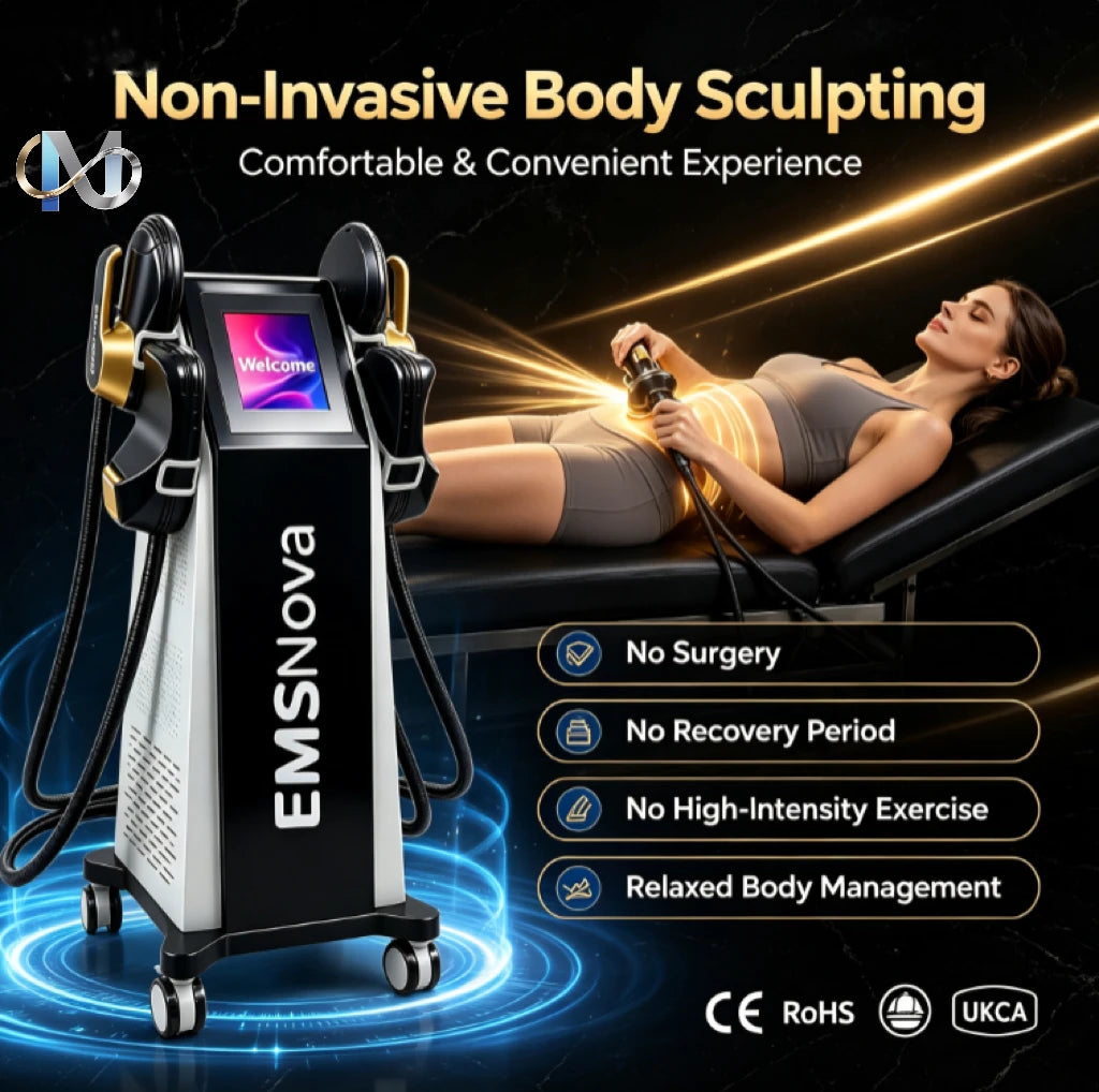 EMSnova NEO RF EMS Body Machine 15 Electromagnetic Slimming Fat And Muscle Stimulation for Pelvic & Body - Non-Invasive Treatment