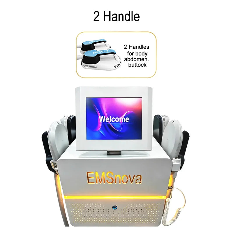Mecavie 6500W Body Shaping Machine 4 Handles Muscle Stimulation Device Skin Firming Body Contouring Equipment for Salon Home