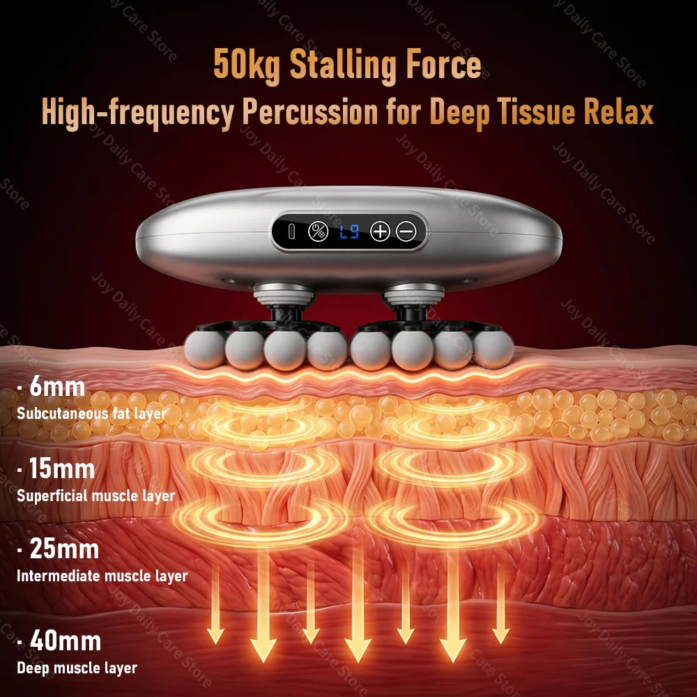 Professional Body Massager Powerful Electric Muscle Fascia Massager 48 Heads Wireless Massage Gun for Waist Shoulder Back Leg