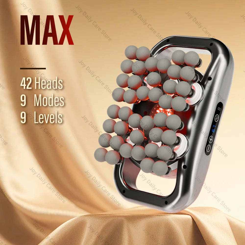 Professional Body Massager Powerful Electric Muscle Fascia Massager 48 Heads Wireless Massage Gun for Waist Shoulder Back Leg
