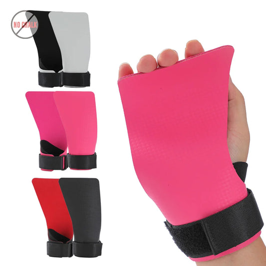 A Pair of Kevlar Rubber NO-hole Hand Grips for Crossfit Pull-ups Cross Training Gymnastics WODS Palm Protector