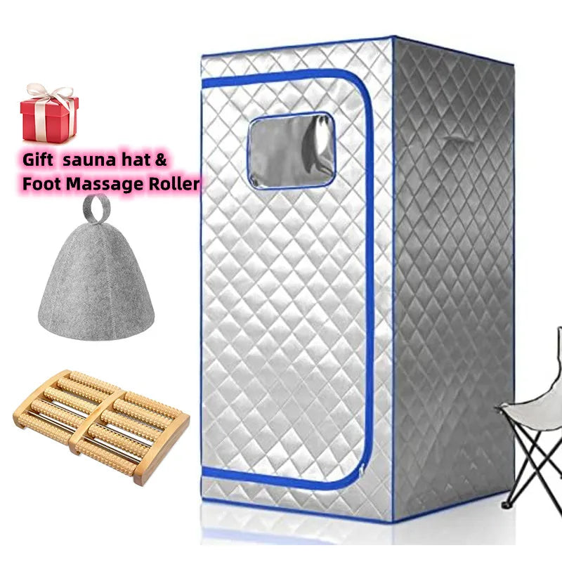 Portable Full Size Infrared Sauna for Home Spa with Red Light Portable Dry Sauna for Relaxation(L 33.8" x W 33.8" x H 66.5")