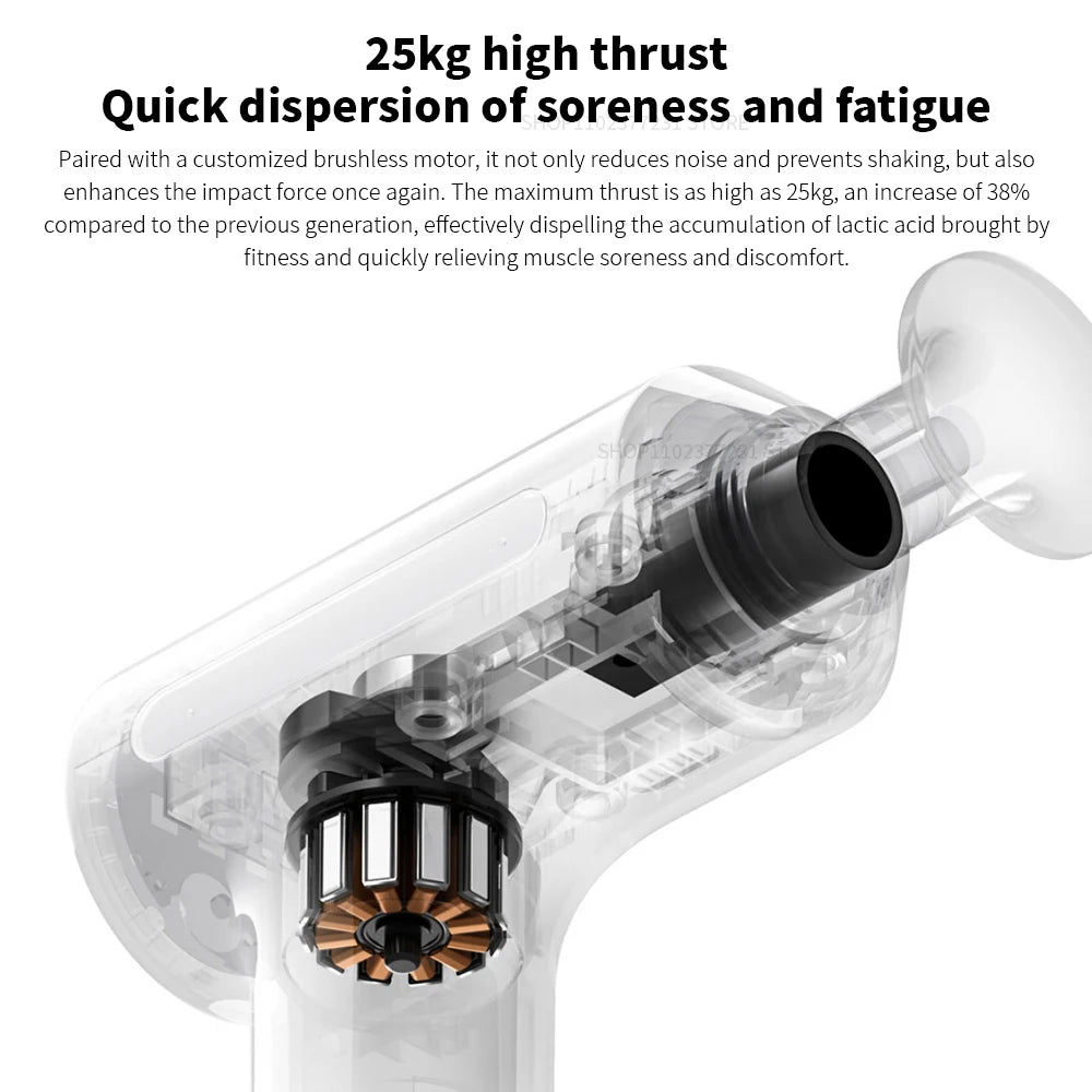 New Mijia Fascia Gun 3 Strength Feedback 10mm Deep Relaxation 25kg Thrust 3 Gear Memory 2450mAh Sports Specific Massage Gun