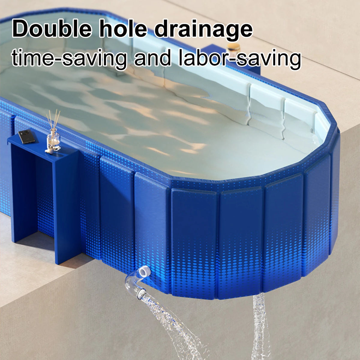 1PC Portable Bathtub Ice Bath Tub - Foldable Collapsible Bathtub for Adult Shower Bathroom Hot SPA