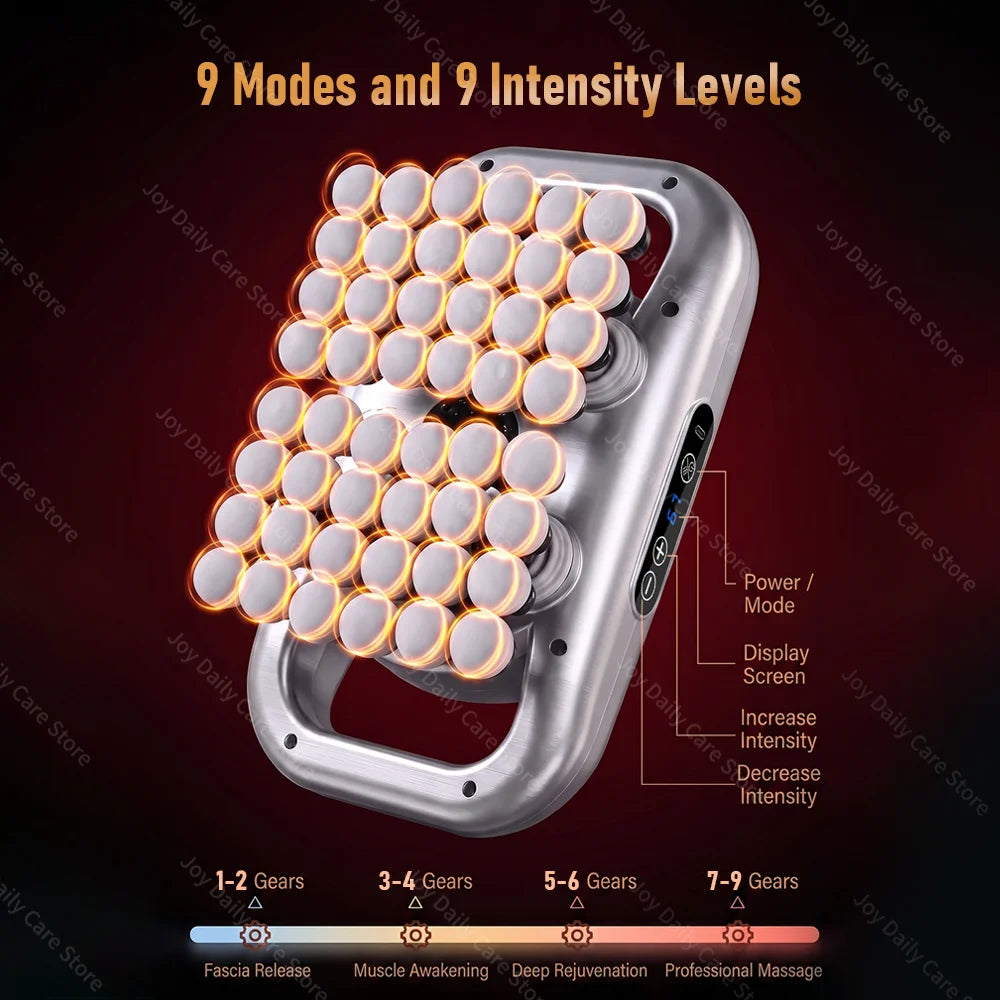 Professional Body Massager Powerful Electric Muscle Fascia Massager 48 Heads Wireless Massage Gun for Waist Shoulder Back Leg