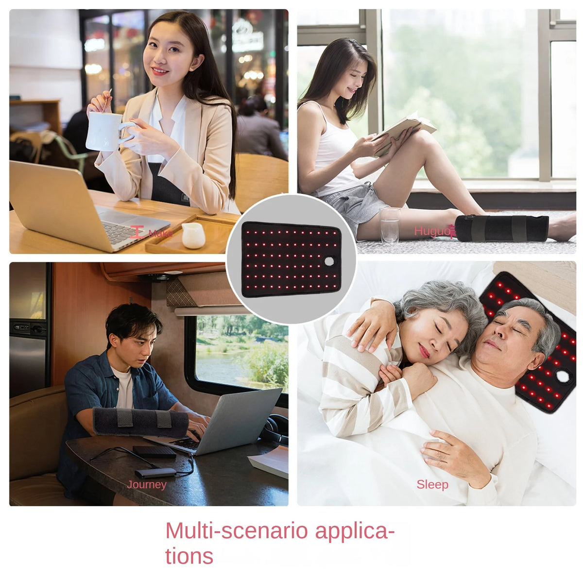 Red Light Therapy Pad for Wrist Brace Joint Pain Relief Infrared Light Devices Heating Pad for Carpal Tunnel Relief Relax Muscle