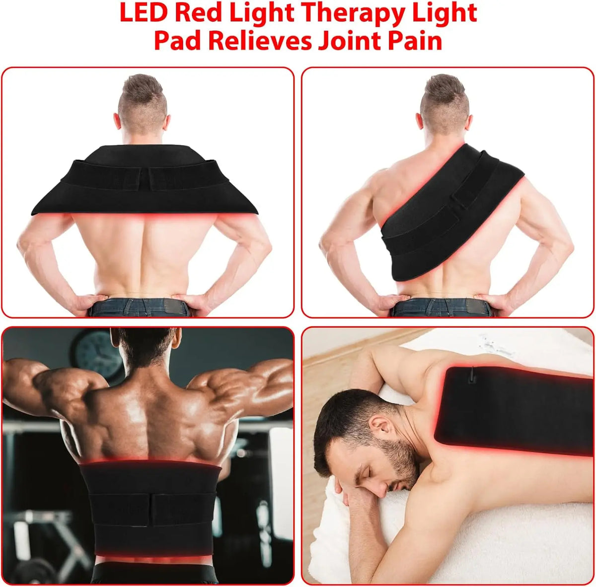 Red Light Therapy Pad for Full Body,large Dual Chip 360 LEDs 660&850nm Infrared Light Therapy Belt for Back Waist Joint Recovery