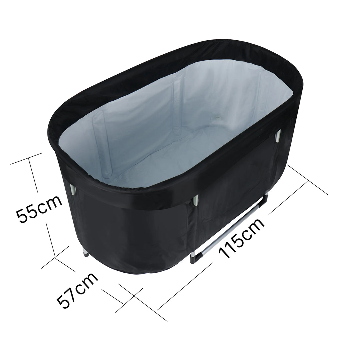 Ice Bath Tub for Athletes Large Collapsible Hot Tub Portable Cold Plunge for Outdoor Garden Yard Gym,Upgraded All-Aluminum Frame