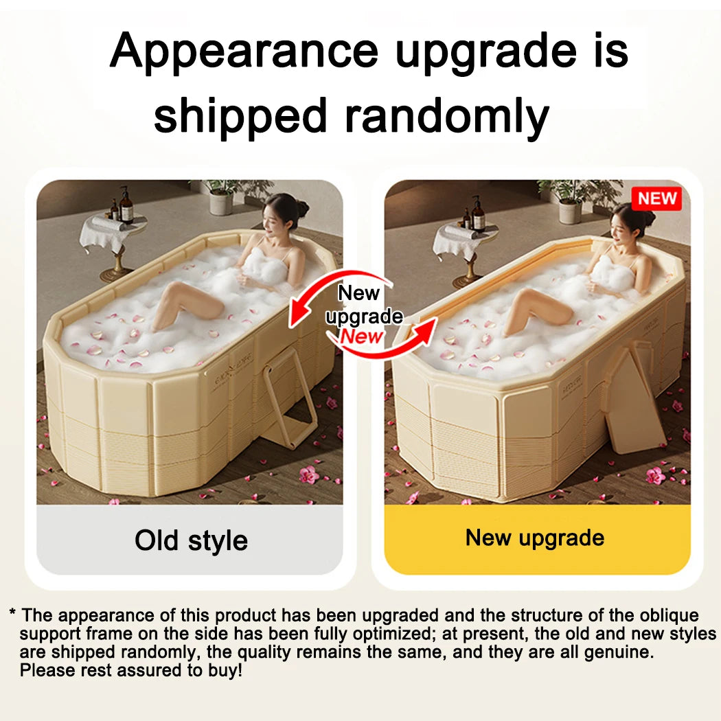 1PC large foldable non inflatable bathtub, portable bathtub, suitable for indoor and home courtyard bathtubs