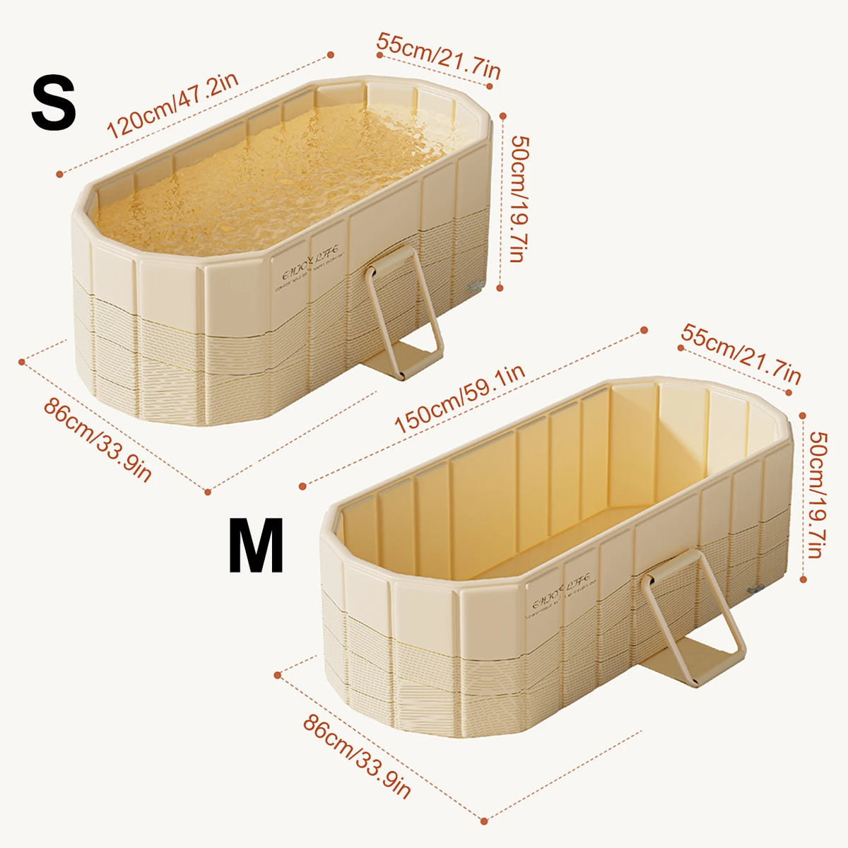 1PC large foldable non inflatable bathtub, portable bathtub, suitable for indoor and home courtyard bathtubs