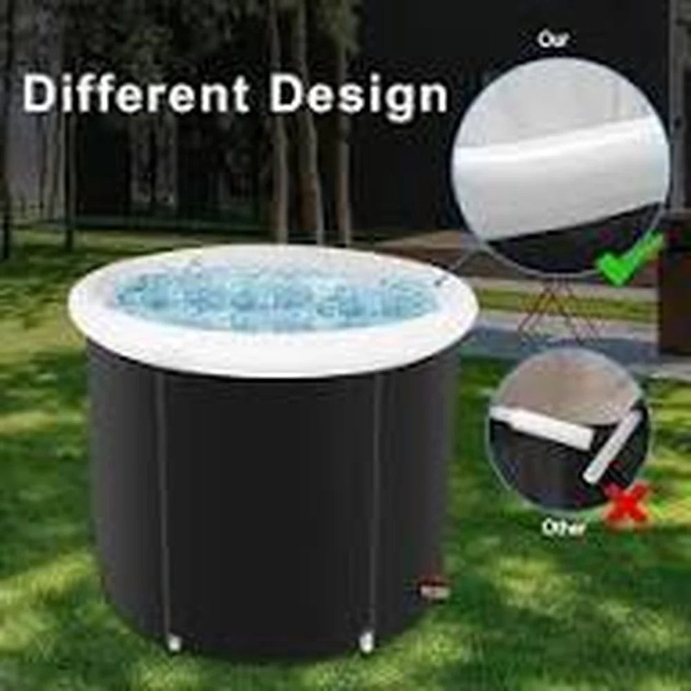 MAYZANEN Ice Bath Portable Collapsible Bathtub Thicken Large Adult Inflatable Bath Bucket Outdoor Water Therapy Cold Plunge Tub
