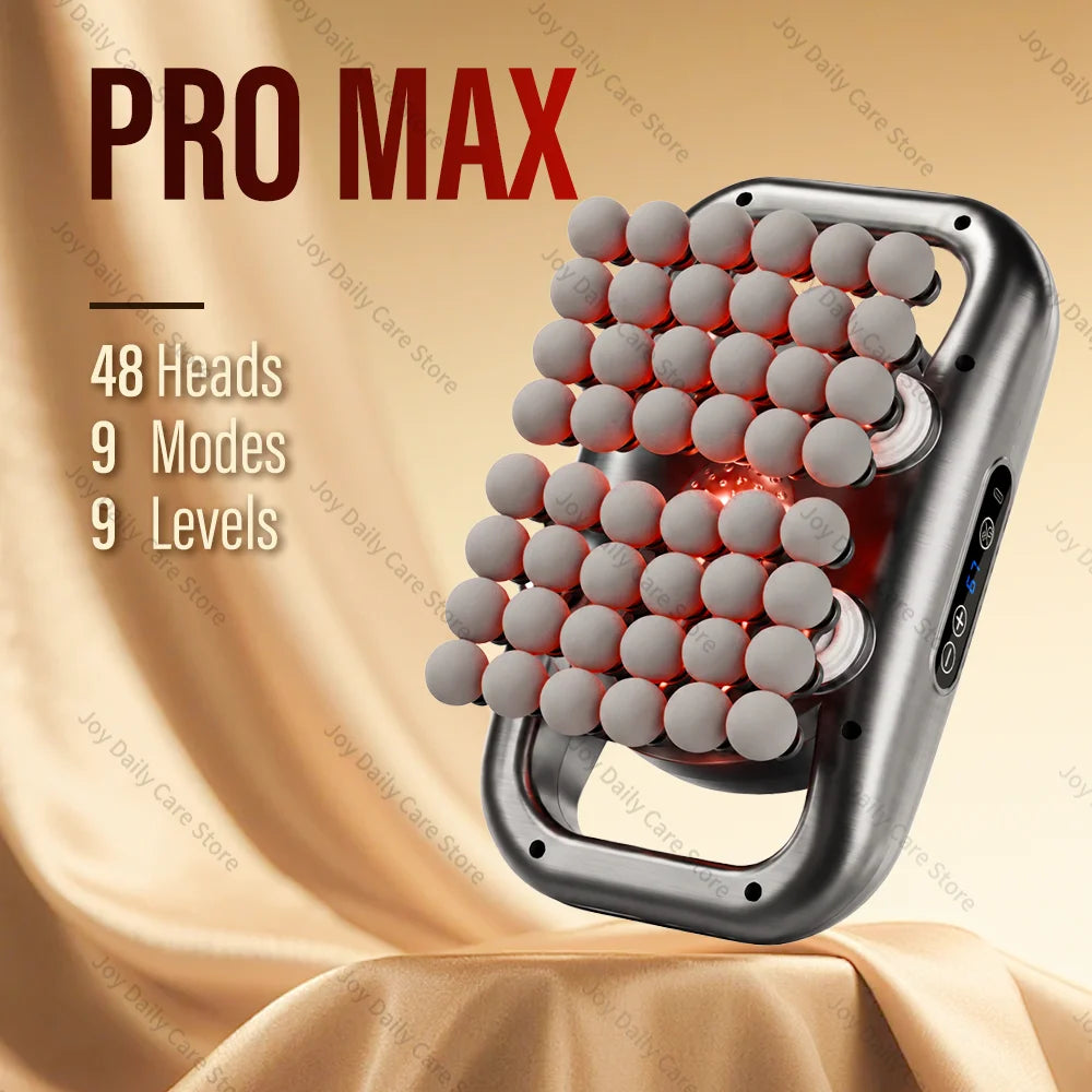 Professional Body Massager Powerful Electric Muscle Fascia Massager 48 Heads Wireless Massage Gun for Waist Shoulder Back Leg