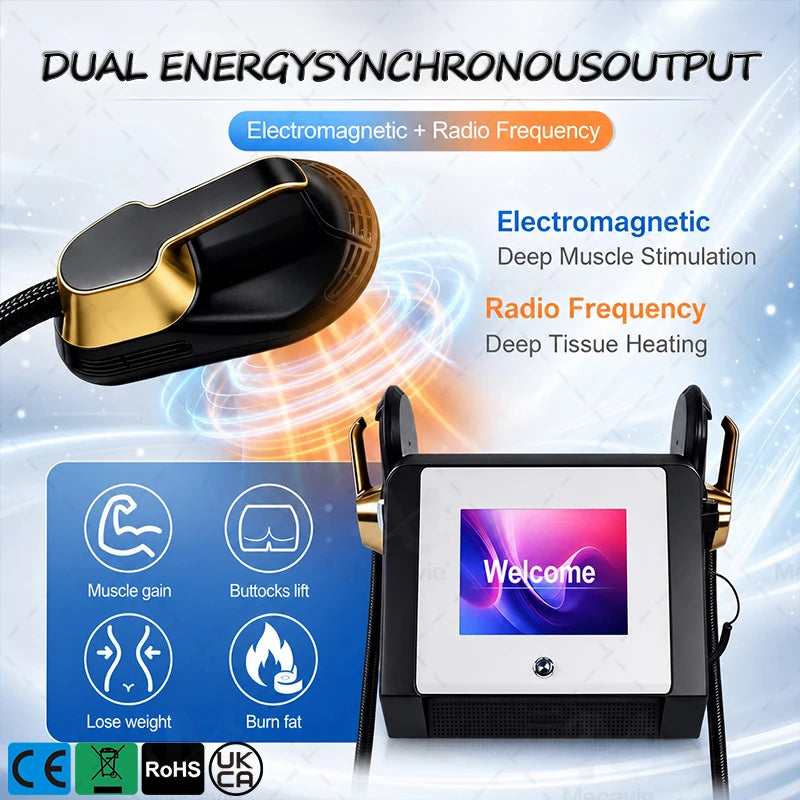 HIEMT RF 15T 6500W Body Sculpt Machine Dual Energy Synchronous Output Muscle Building Fat Burning Butt Lifting Pelvic Floor