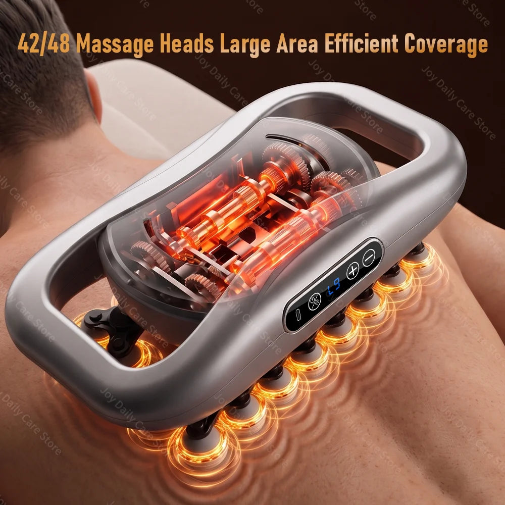 Professional Body Massager Powerful Electric Muscle Fascia Massager 48 Heads Wireless Massage Gun for Waist Shoulder Back Leg