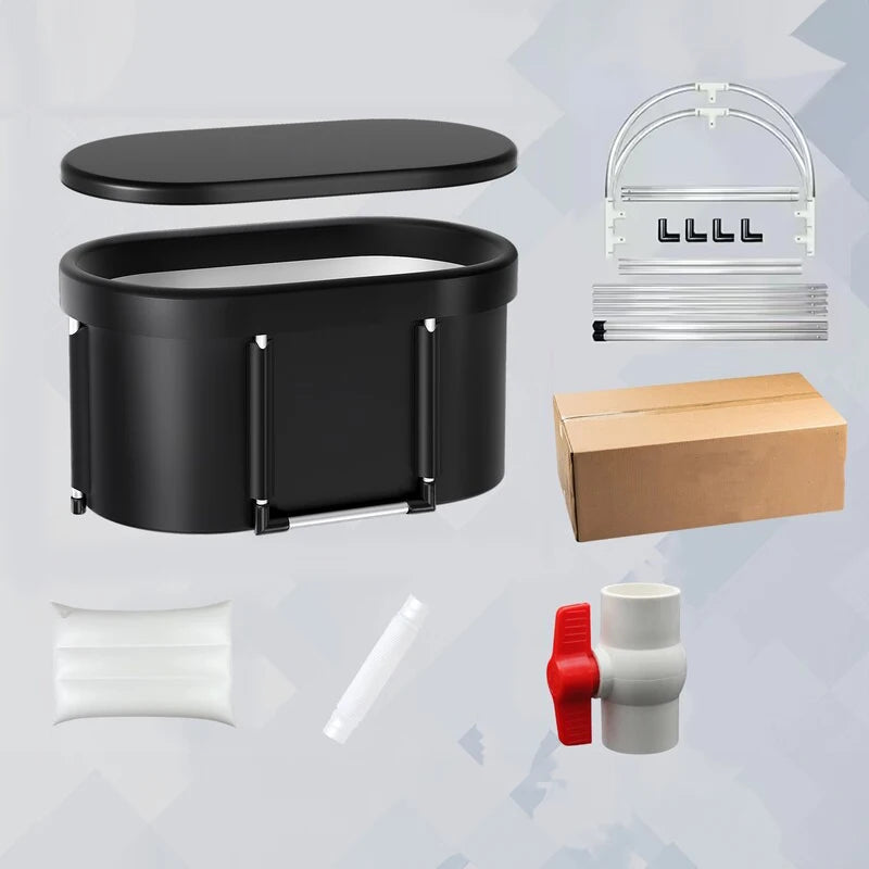 Portable Foldable Ice Bath Tub for Athletes Multiple Layered Portable Outdoor Cold Plunge Tub for Recovery,Cold Plunge