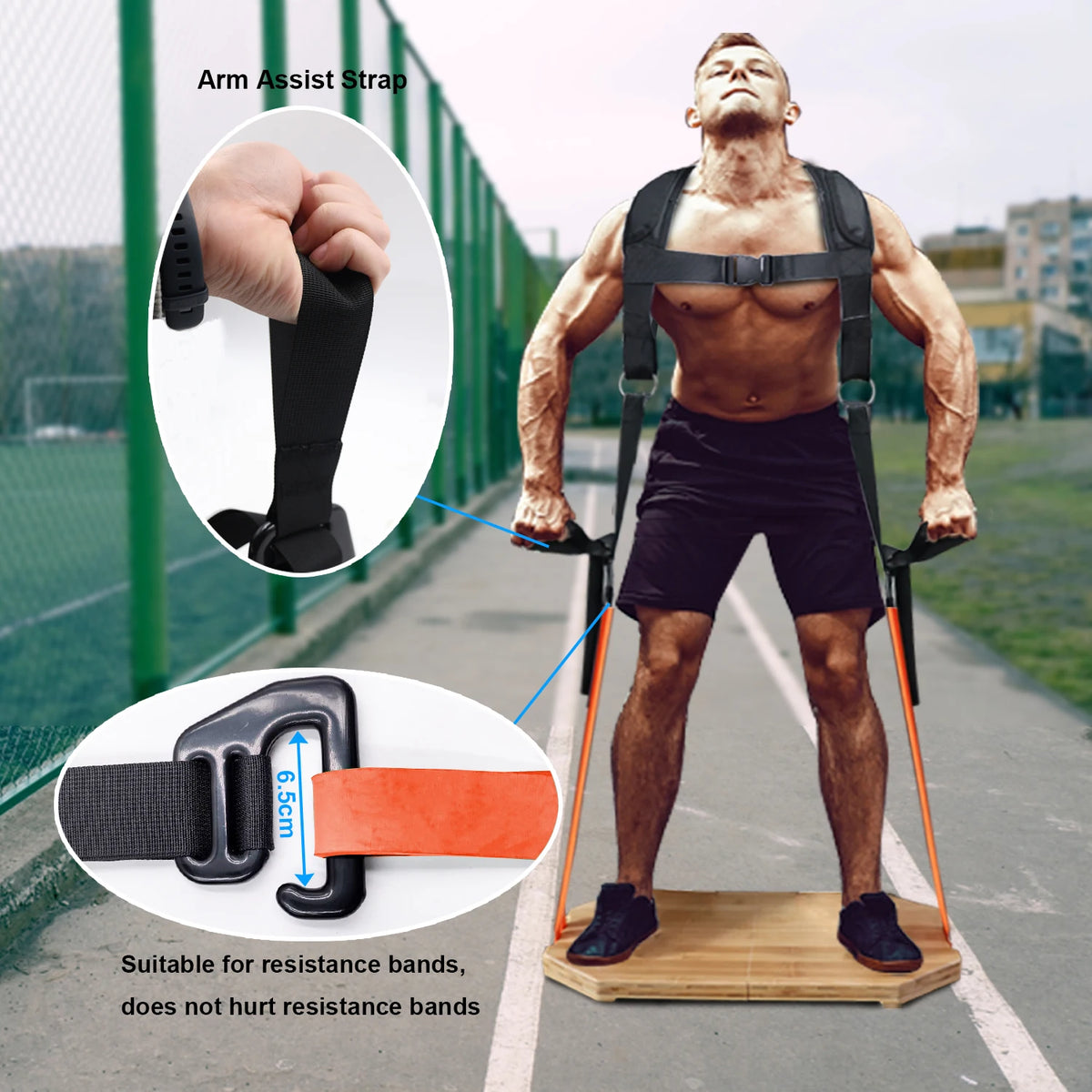 Squat Harness Vest for Resistance Bands – Adjustable Training Strap with Padded Shoulder Support Ideal for Squats Workouts