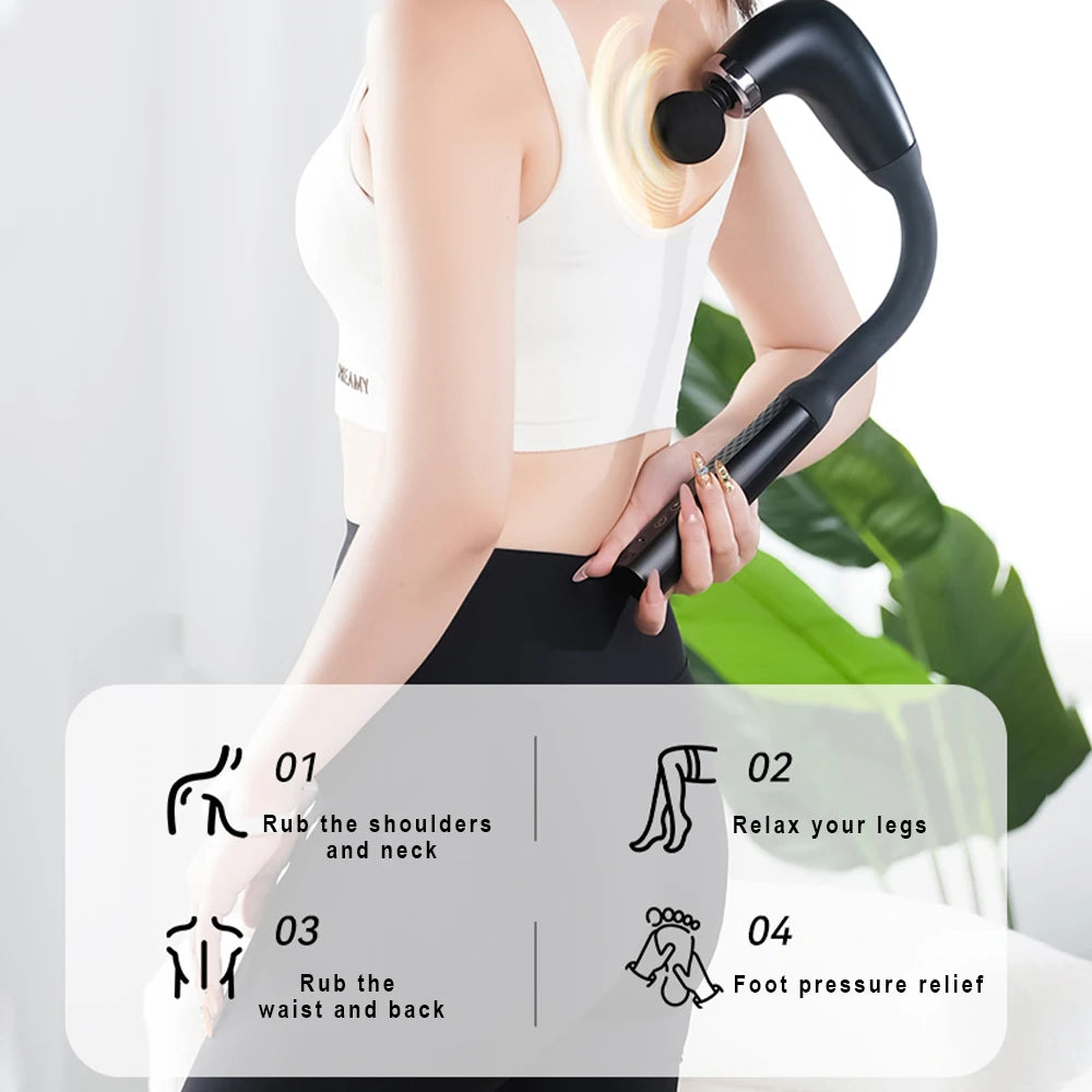 2025 New Smart Fascia Gun Electric Massager Massage Hammer Electric Fascia Gun Home Handheld Hammer Back