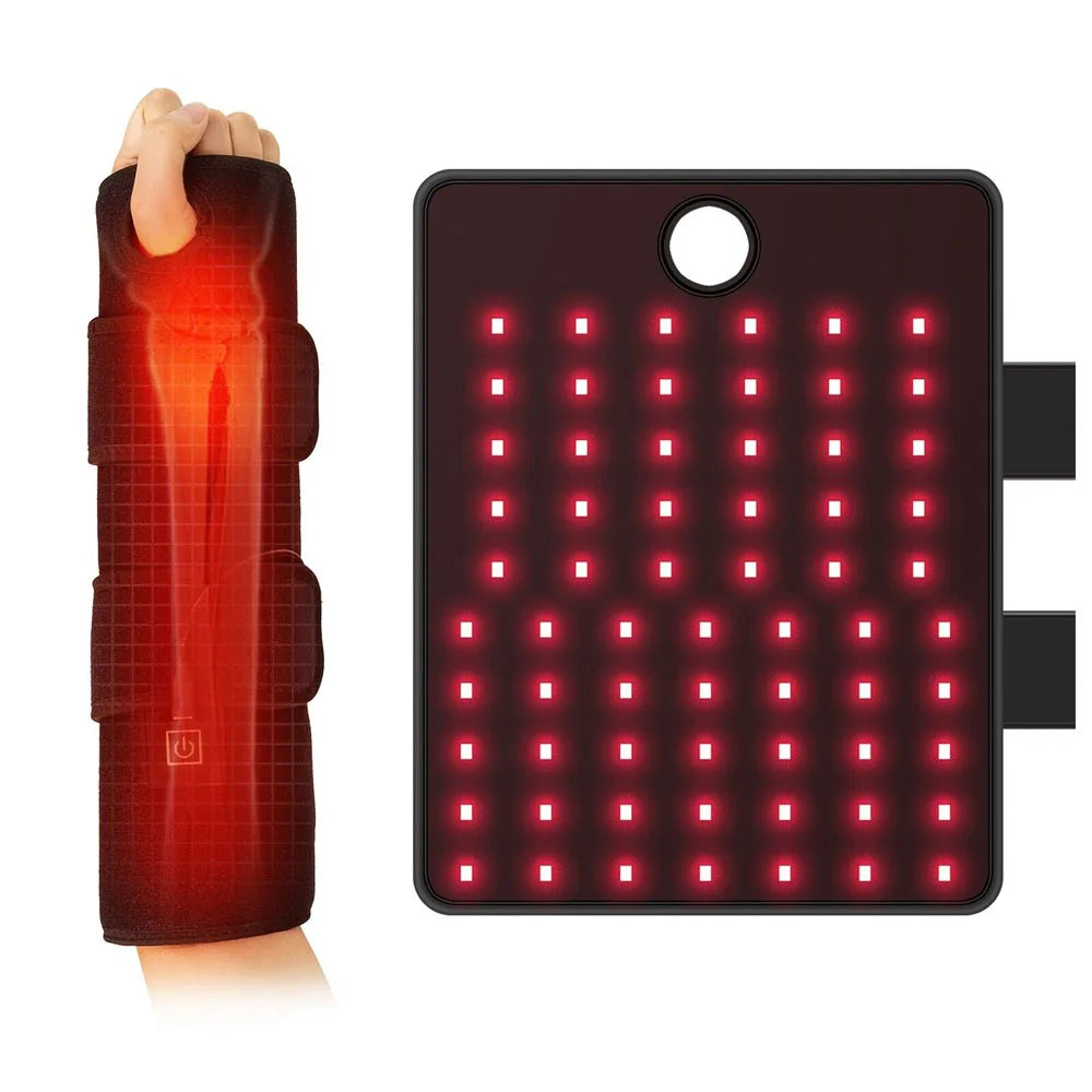 Red Light Therapy Pad for Wrist Brace Joint Pain Relief Infrared Light Devices Heating Pad for Carpal Tunnel Relief Relax Muscle