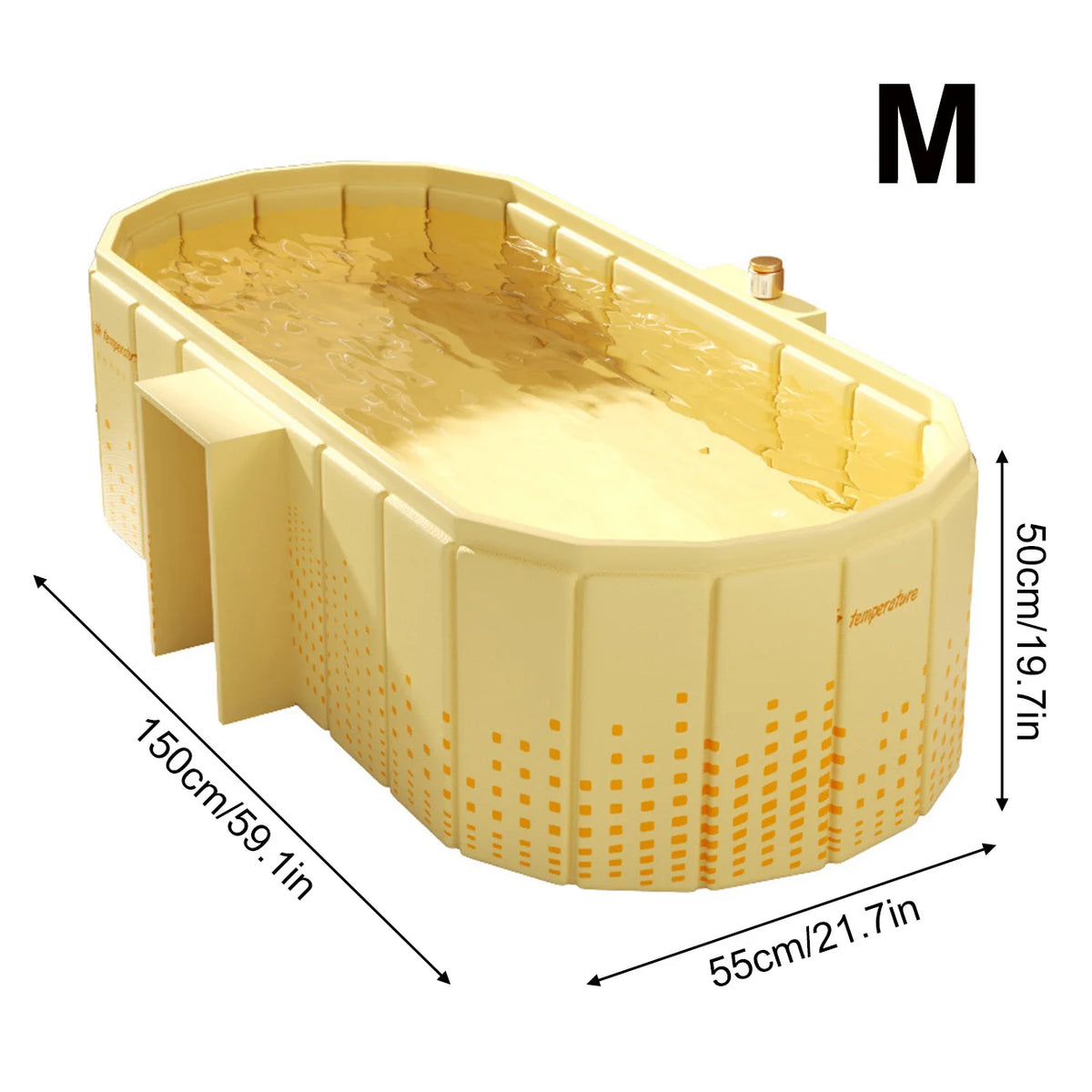 1PC Portable Bathtub Ice Bath Tub - Foldable Collapsible Bathtub for Adult Shower Bathroom Hot SPA