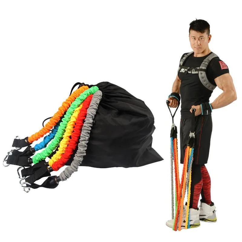 11PCS Tension Resistance Band Set Exercise Stretch Fitness Home Set 100/150lbs Resistance Bands for Gym Fitness Training Yoga