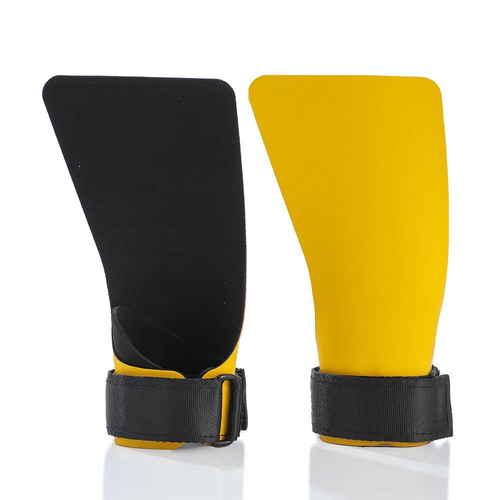 A Pair of Kevlar Rubber NO-hole Hand Grips for Crossfit Pull-ups Cross Training Gymnastics WODS Palm Protector