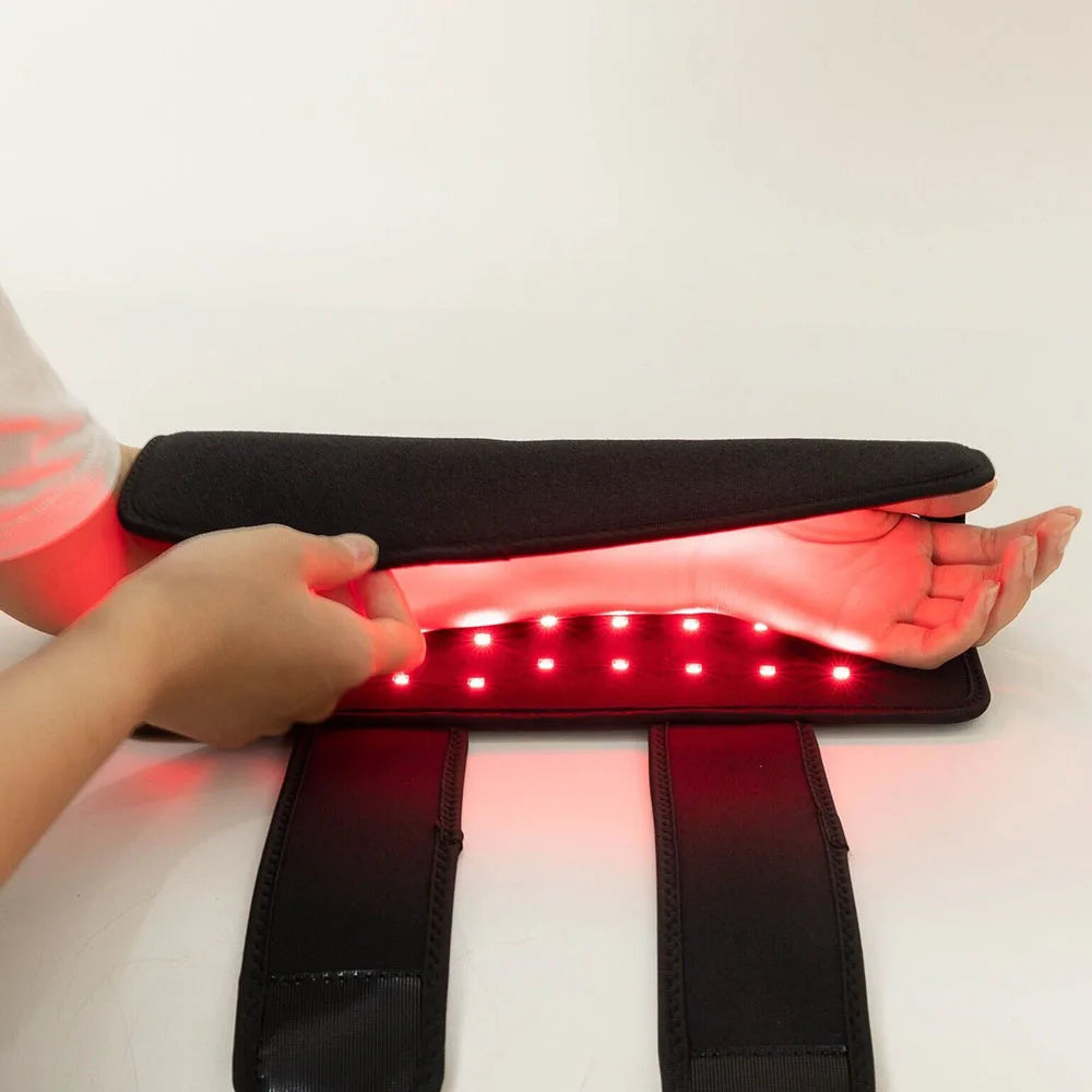 Red Light Therapy Pad for Wrist Brace Joint Pain Relief Infrared Light Devices Heating Pad for Carpal Tunnel Relief Relax Muscle
